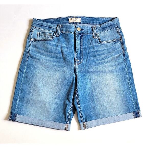 New JEN7 by 7 For All Mankind's Rolled Cuffs Denim Bermuda Shorts - Picture 5 of 9